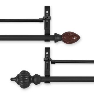 Simply Elegant 98 to 144 inch Adjustable Double Curtain Rod Set