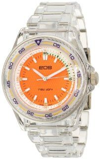 EOS New York Mens 161LCLRORG Plastic Clear Band Watch Watches