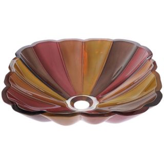 Geyser Autumn Colors Glass Vessel Vanity Bathroom Sink