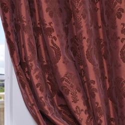 Renaissance Paprika Faux Silk 108 inch Curtain Panel