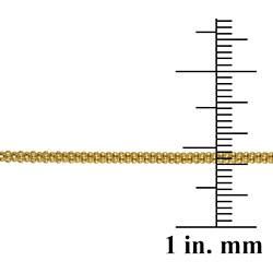 Mondevio 18k Gold over Silver 24 inch Italian Popcorn Chain Necklace