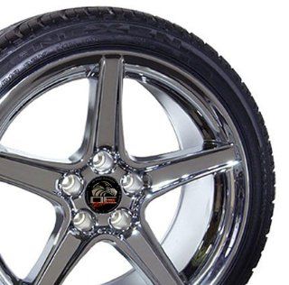 18 Fits Mustang (R) Saleen Style Wheels tires   Chrome 18x9  