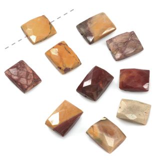 Beadaholique Mookaite Faceted Rectangle Gemstone Beads 8 15mm (Set of