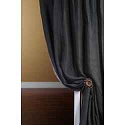 Signature Black Licorice Linen 108 inch Curtain Panel