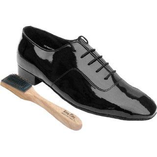 Shoes Style 917101 Bundle with Dance Shoe Wire Brush, Square Black