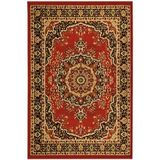 Paterson Collection Oriental Medallion Red Area Rug (79 x 910