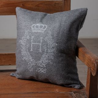 Crest Charcoal Accent Pillow (India)