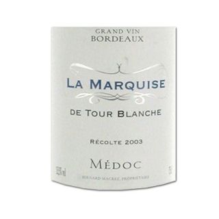 La Marquise Tour Blanche 2003   Achat / Vente VIN ROUGE Marquise