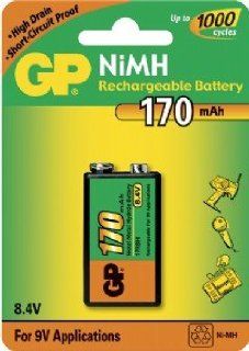 GP PP3 9V NiMH 8.4v 170mAh rechargeable battery Computers