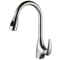 Kraus Stainless Steel Single Lever Pull out Sprayer Kitchen Faucet See