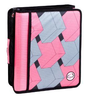 Inch D Ring Zipper Binder, Pink Print (Z 175 PNK P): Office Products