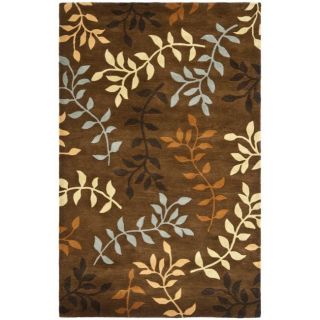 Handmade Soho Brown/ Multi New Zealand Wool Rug (76 x 96