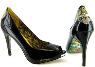 $175 Ed Hardy Stacey Womens Open Toe Heels Shoes