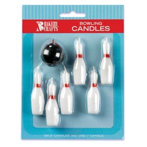 7pc Bowling Pins and Ball Candle Set Toys & Games