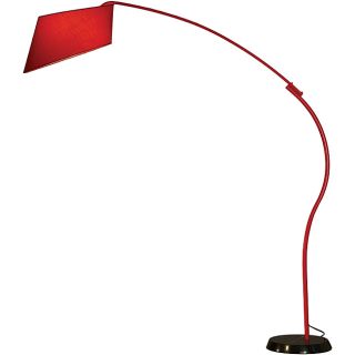 Nova Ibis Red Arc Floor Lamp