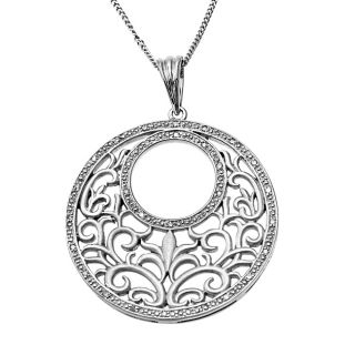 Hollywood Retro Silver 1/6ct TDW Diamond Circle Necklace Today $169
