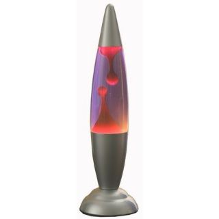 Lampe avec liquide violet et magma rouge   Interrupteur marche/arrêt