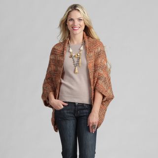 Tabeez Womens Taupe Marble Cocoon Cardigan