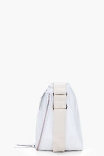 MM6 Maison Martin Margiela White Cracked Leather Bag for women