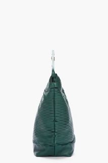 Marni Green Perforated Leather Tote for women