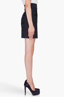 3.1 Phillip Lim Black & Navy Embroidered Skirt for women