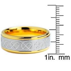 Goldplated Stainless Steel Celtic Design Ring (8 mm)