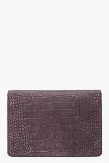 Givenchy Brown Suede Embossed Croc Bag for women
