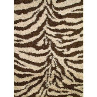 Shaggy Zebra Natural Shag Rug Rug Size 33 x 47