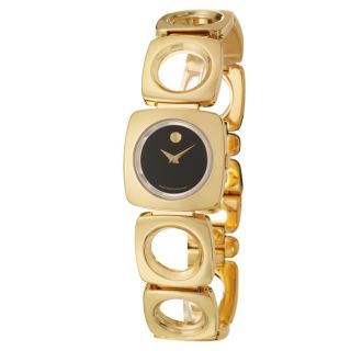 Movado Womens Dolca Yellow Goldplated Steel Quartz Watch