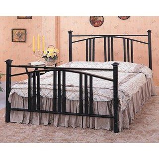 Canby Queen Size Headboard and Footboard in Satin Black