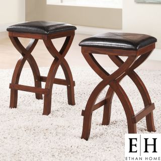 ETHAN HOME Jaidyn Espresso X base 24 inch Counter Height Stool (Set of