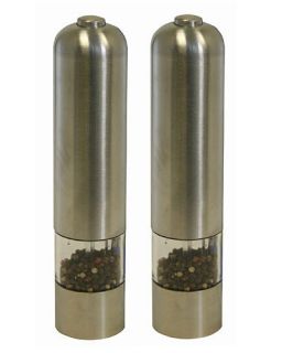 Electric Stainless Steel Salt and Pepper Mills (Pack of 2) Today $34