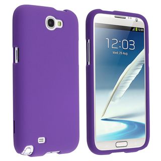 BasAcc Purple Rubber Coated Case for Samsung Galaxy Note II N7100