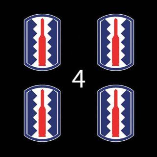 US Army 197th Infantry Brigade SSI 3 (4)Four Decal Sticker Lot