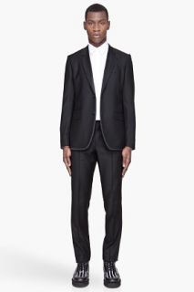 Givenchy Black Satin trimmed Wool mohair Suit for men