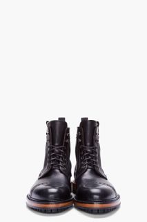 Lanvin Black Cap Toe Boots for men