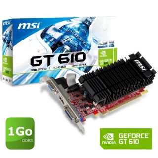 MSI GT610 1Go DDR3 LP   Achat / Vente CARTE GRAPHIQUE MSI GT610 1Go