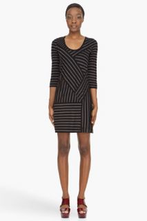 Marc By Marc Jacobs Black Smith Stripe Dress for women