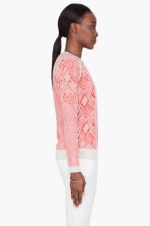 See by Chloé Red Geometric Patterned Knit Sweater for women