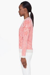 See by Chloé Red Geometric Patterned Knit Sweater for women