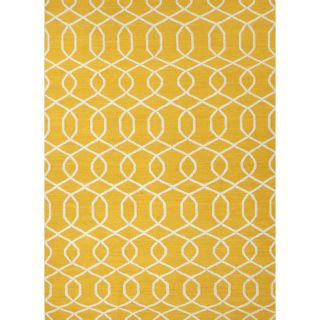Handmade Flat Weave Geometric Gold/ Yellow Wool Rug (9 x 12) Today