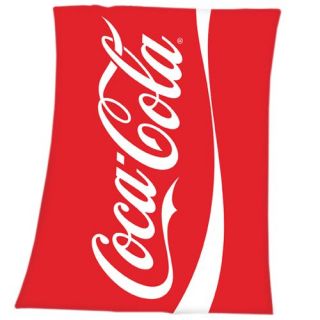 Plaid polaire Coca Cola 100 % Polyester Dim  130 x 160 cm   260g/m2