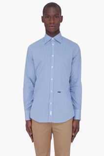 Dsquared2 Blue Classic Pinstripe Shirt for men