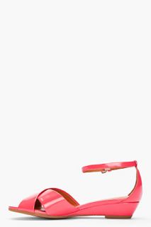 Marc By Marc Jacobs Coral Pink Wedge Sandals for women