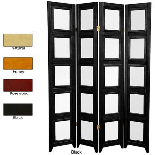 Wood Double sided Photo 4 panel Room Divider (China)