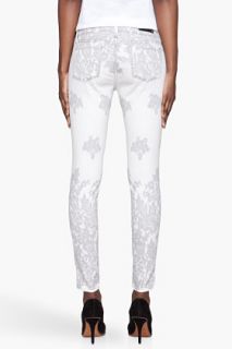 J Brand Grey Engineered Lace Jeans for women