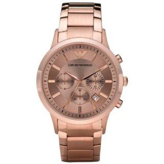 Emporio Armani Stainless Steel Pink Dial Mens Watch   AR2452: Watches