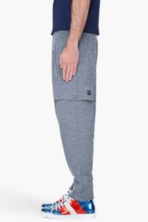 Y 3 Grey 3/4 Soft Lux Pants for men