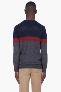 Diesel Black Gold Striped Alpaca Blend Sweater for men