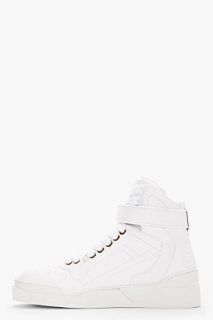 Givenchy White Leather Strap Sneakers for men